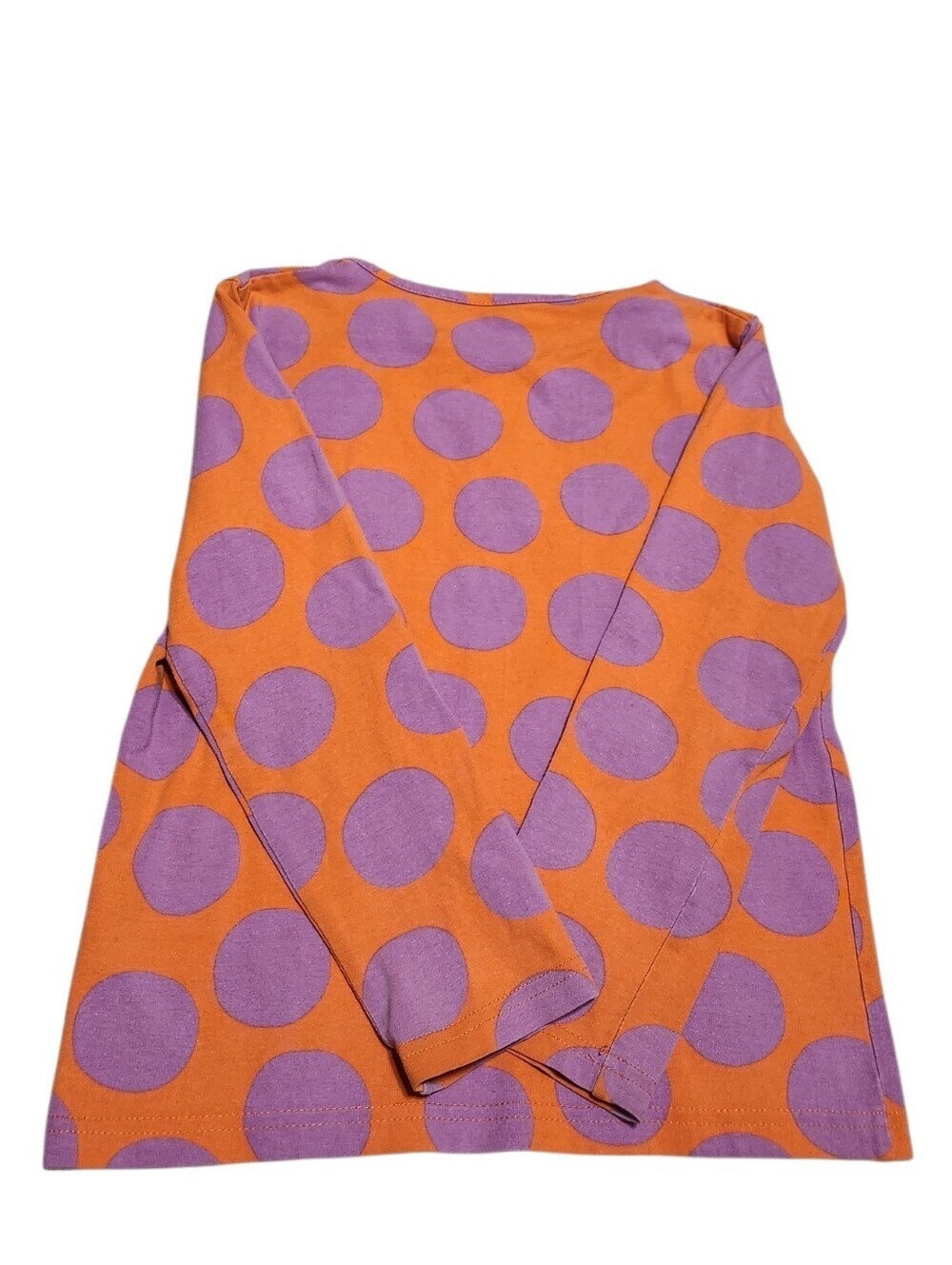 Marimekko Touko Pallo ( Polka Dot) Orange / Purple Long Sleeves Kids Top - Picture 2 of 6
